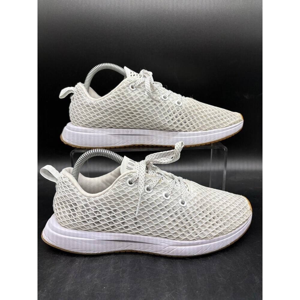NOBULL Shoes Womens Size 8.5 Men 7 Diamond Mesh Knit Runner Crossfit White